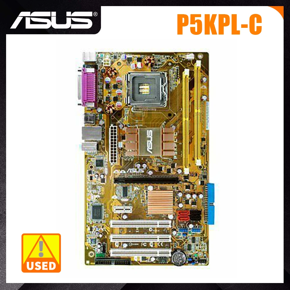

ASUS P5KPL-C LGA 775 Intel G31 Original Desktop PC Motherboard DDR2 4GB Core 2 Quad/Core 2 Duo Cpus PCI-E 16X USB2.0 SATA II ATX