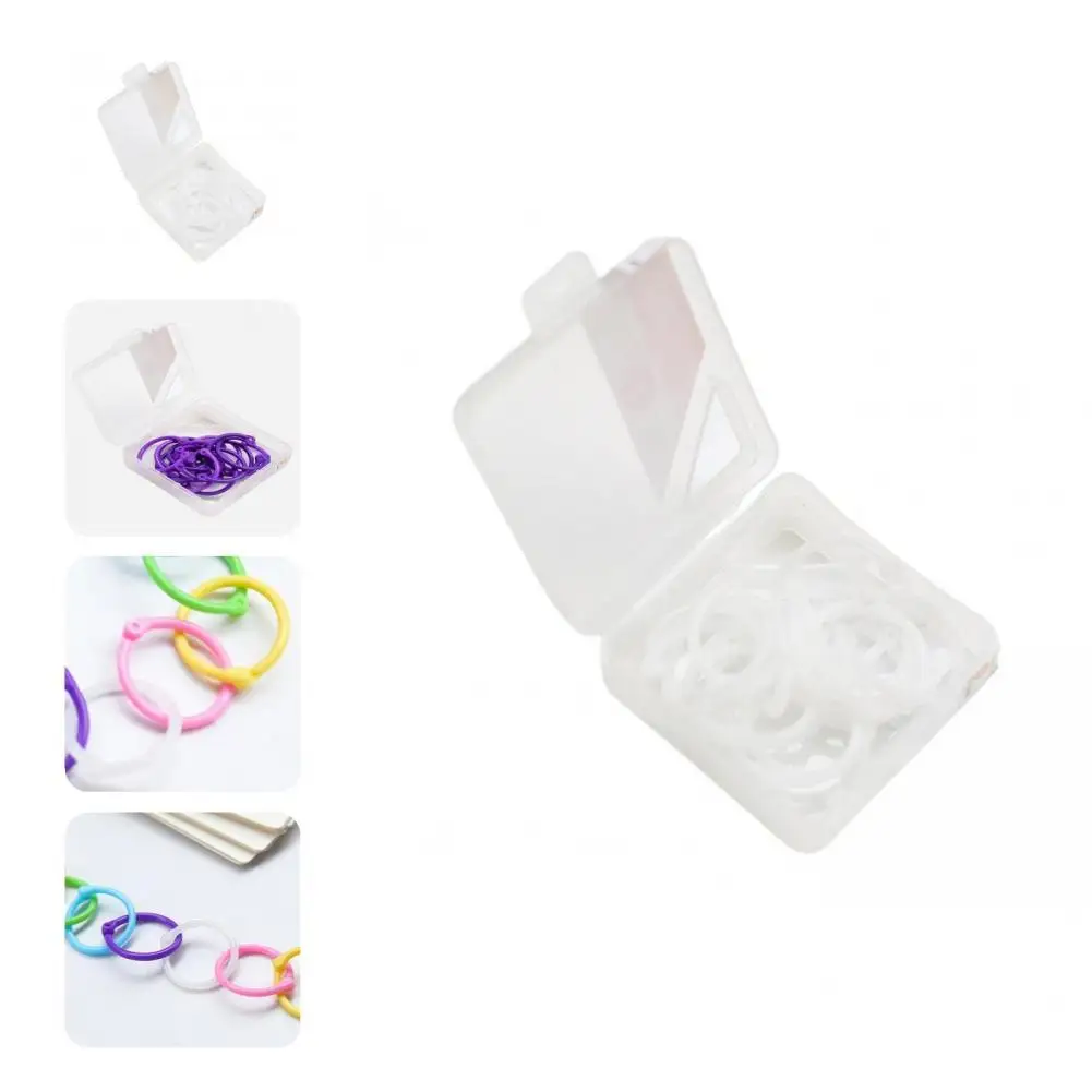 

Practical 1 Box Useful Book Loose Leaf Binder Rings Portable Notebook Rings Easy to Use for Reports