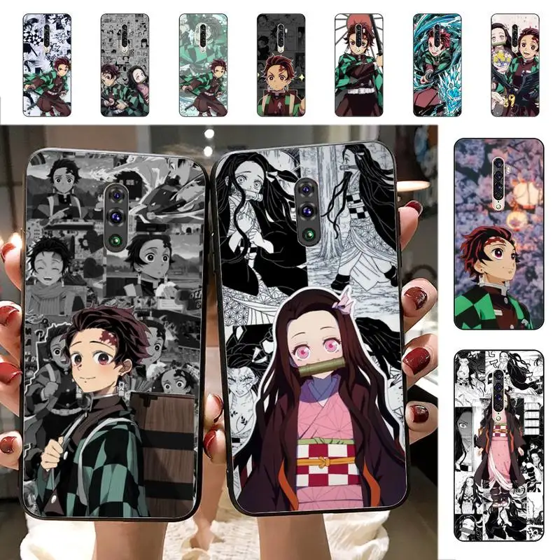 

Cute Japan Demon Slayer Anime Kimetsu No Yaiba Phone Case for Vivo Y91C Y11 17 19 17 67 81 Oppo A9 2020 Realme c3