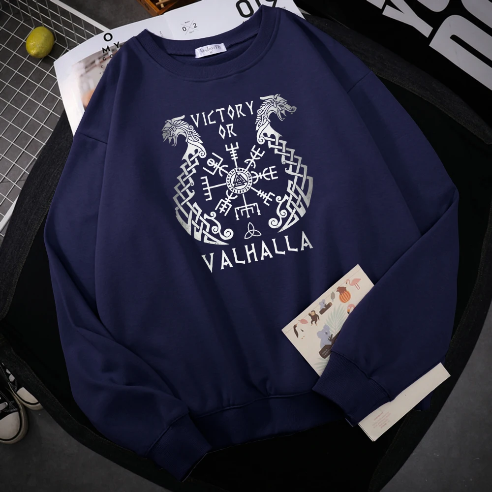 

Movie Vikings Legend Valhalla Print Sweatshirt Man Autumn Warm Casual Hoodies Harajuku Loose Hoody Fashion Fleece Clothes Unisex
