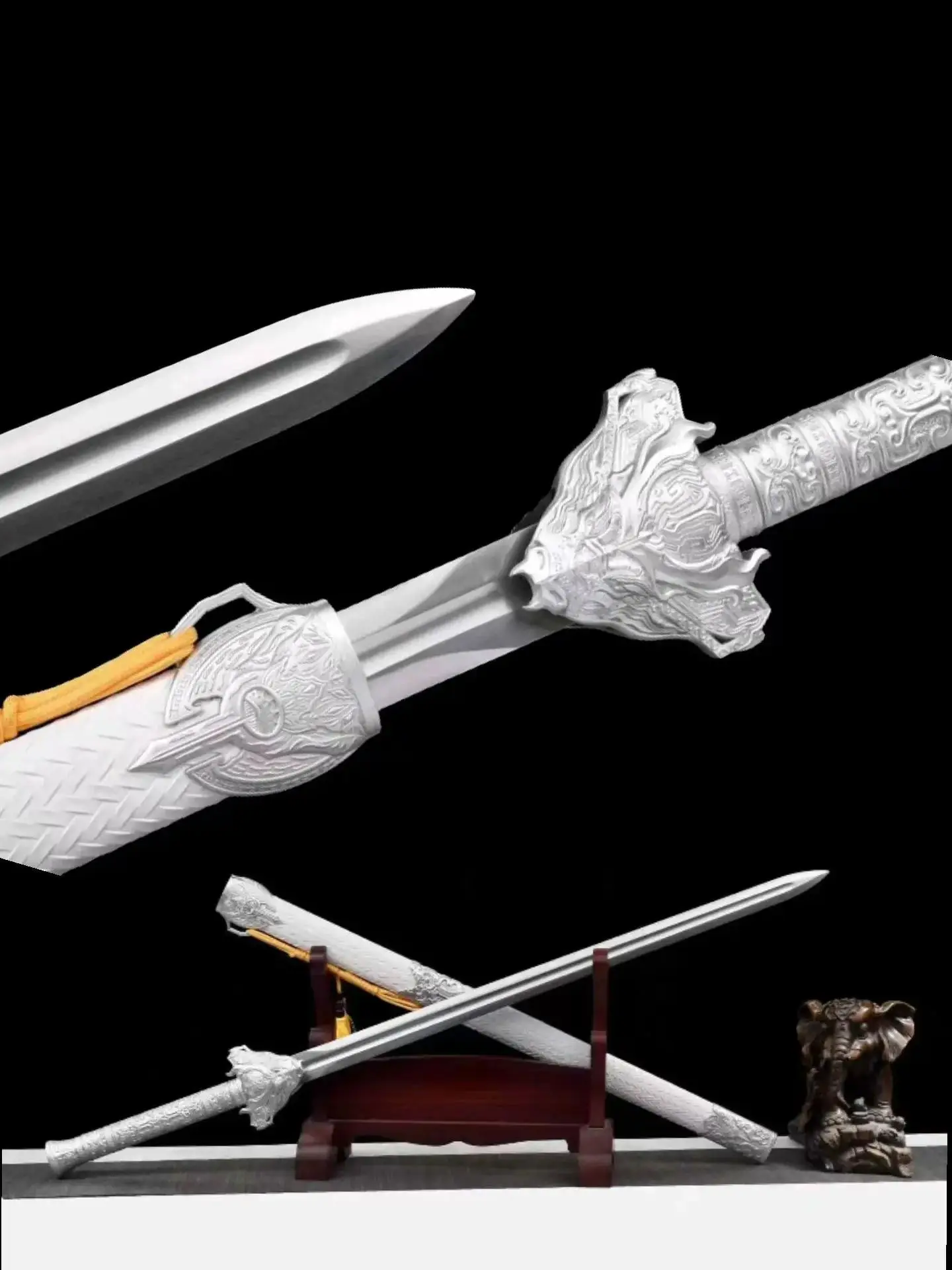 Давидной китайский боевой меч чернильного дракона кунг-фу настоящий