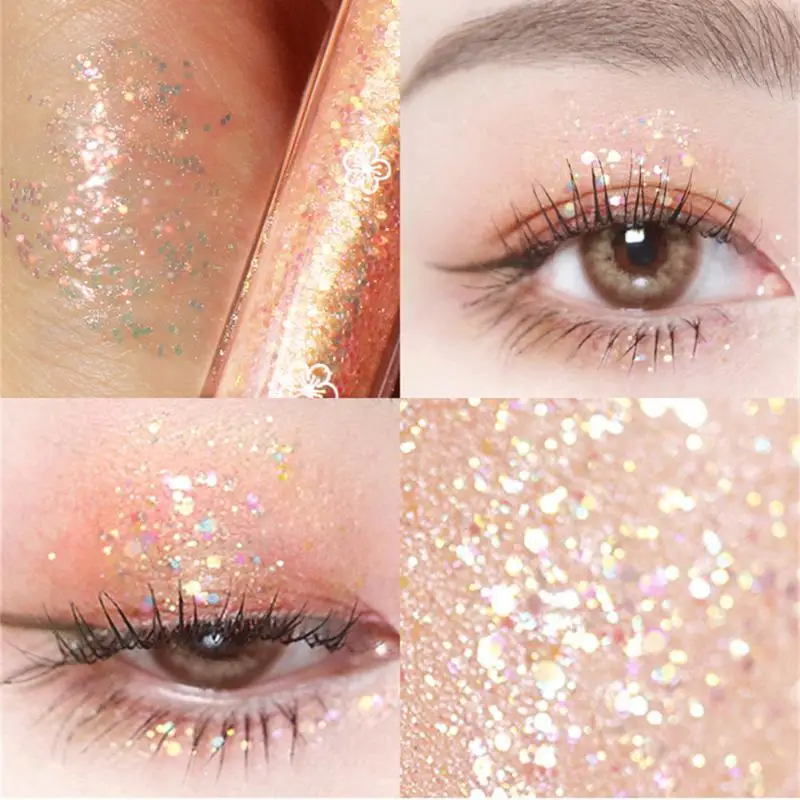 

5 Color Galaxy Glitter Eyeshadow Shimmer Shiny Sequins High Gloss Eye Shadow Sparkling Eyes Brighten Lying Silkworm Eyes Makeup
