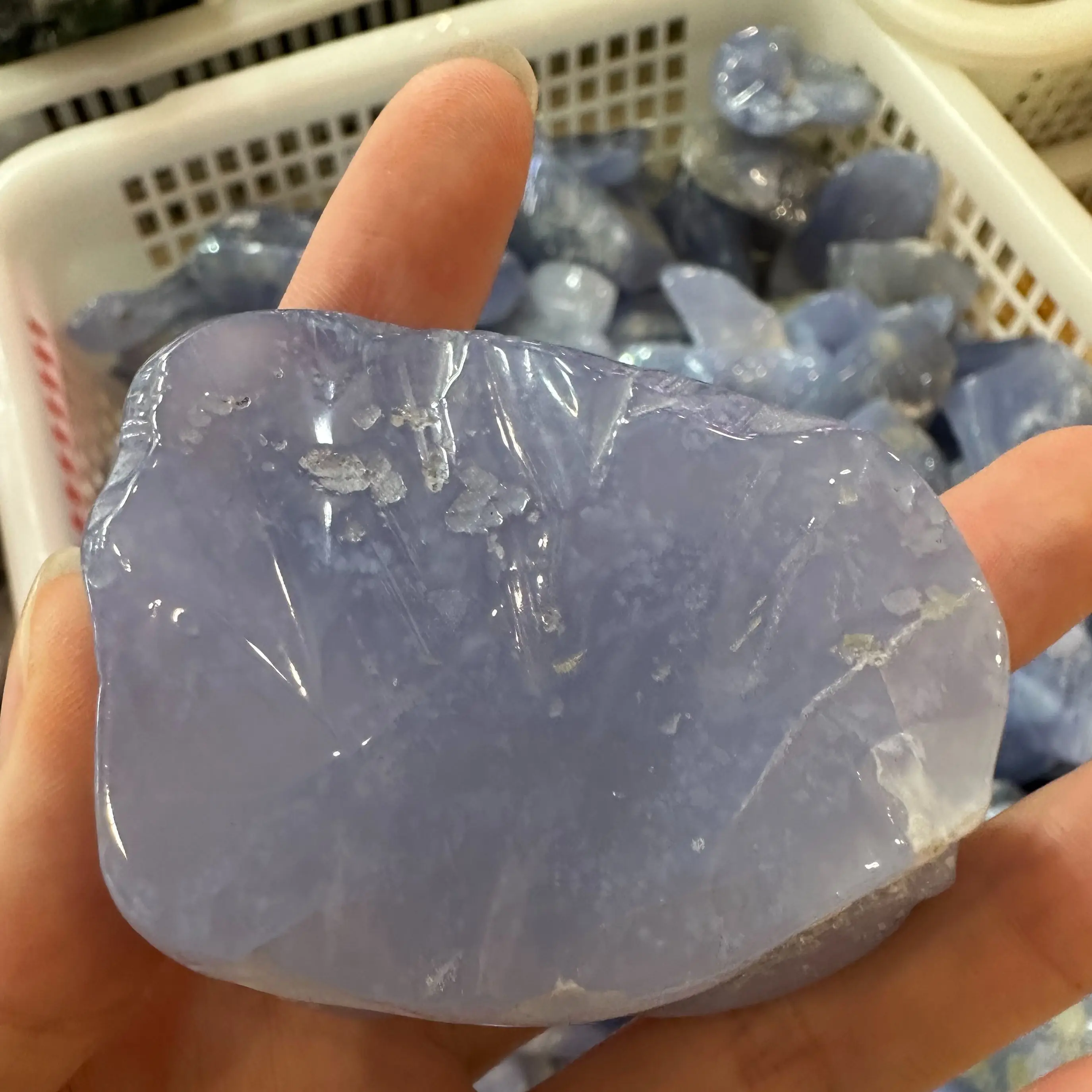 

Natural Quartz Blue Crystal Crystal Raw Stone Mineral Specimen Home Decoration Craft Decoration