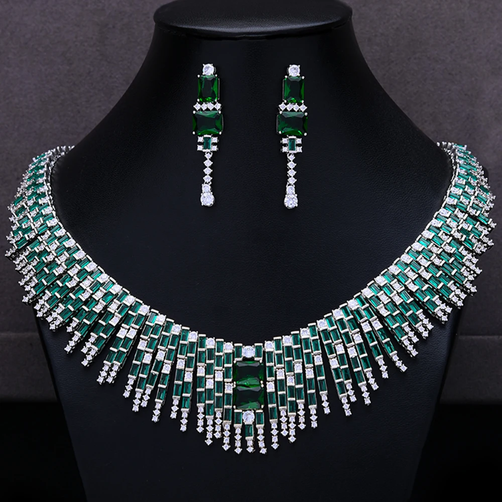 

Новый великолепный роскошный комплект ювелирных изделий GODKI с подвеской и ожерельем и серьгами для невесты свадебные комплекты ювелирных изделий горячие женские повседневные искусственные