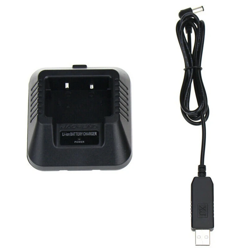 

Портативная рация зарядное устройство USB зарядный кабель Замена для Baofeng UV-5R UV-5RE DM-5R двухстороннее радио