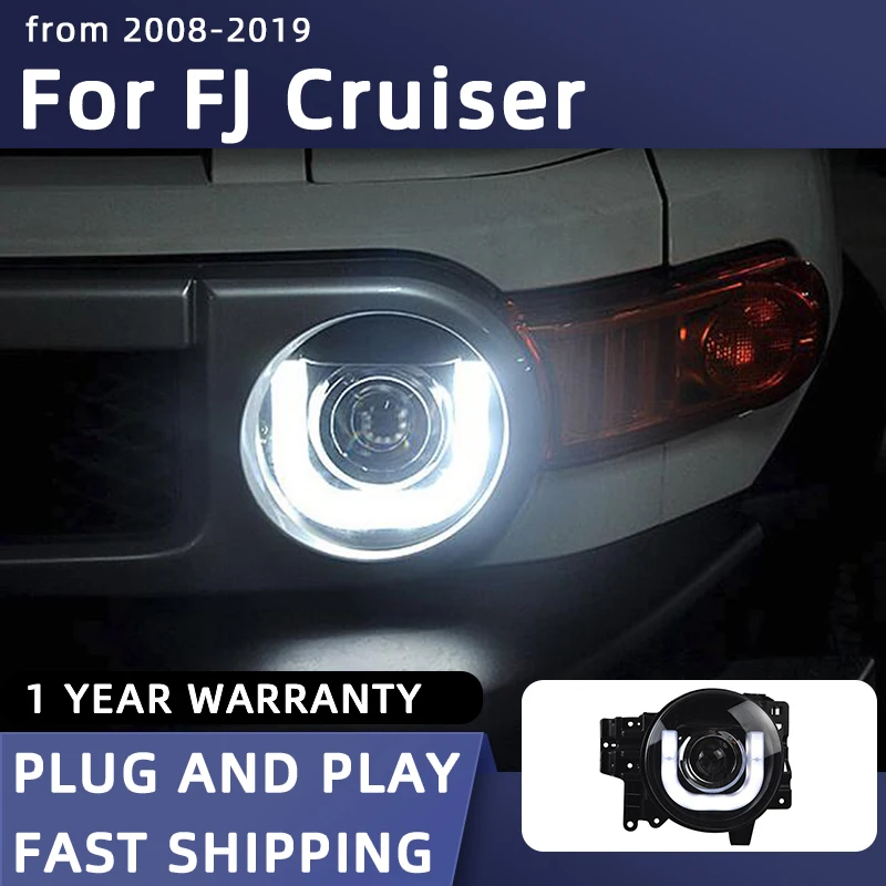 

Car Styling Headlights for Toyota FJ Cruiser LED Headlight 2008-2019 Head Lamp DRL Signal Projector Lens Automotive Accessories
