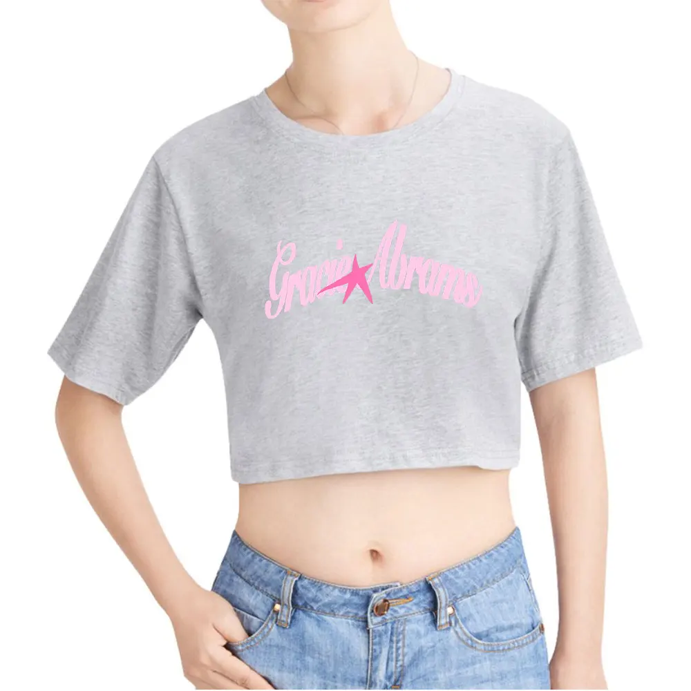 Винтажный укороченный топ 90-х годов Gracie Abrams Star футболка с открытым пупком топы