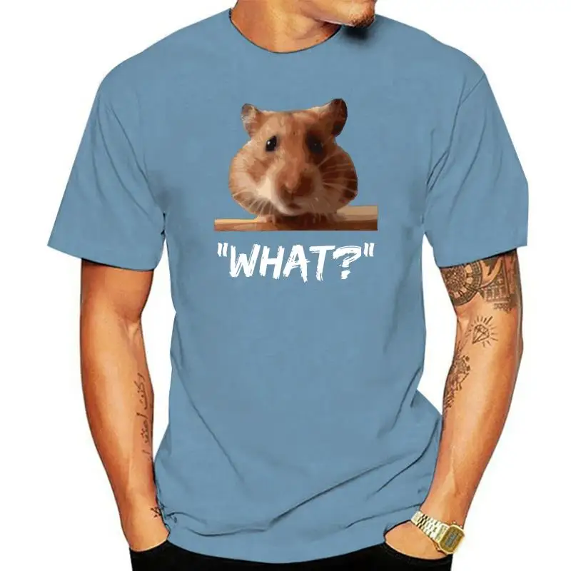 

Funny Hamster What Quote Saying Snarky Animal Humor T-Shirt Cotton Group Tops & Tees Latest Man T Shirts 3D Printed