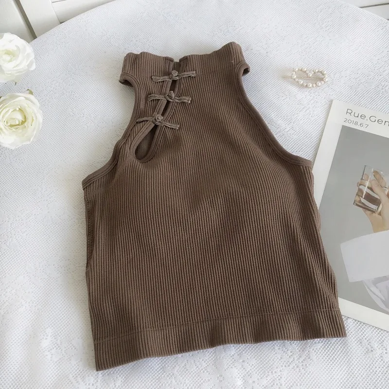 Винтажные майки Hault для женщин без рукавов всемогущие повседневные укороченные