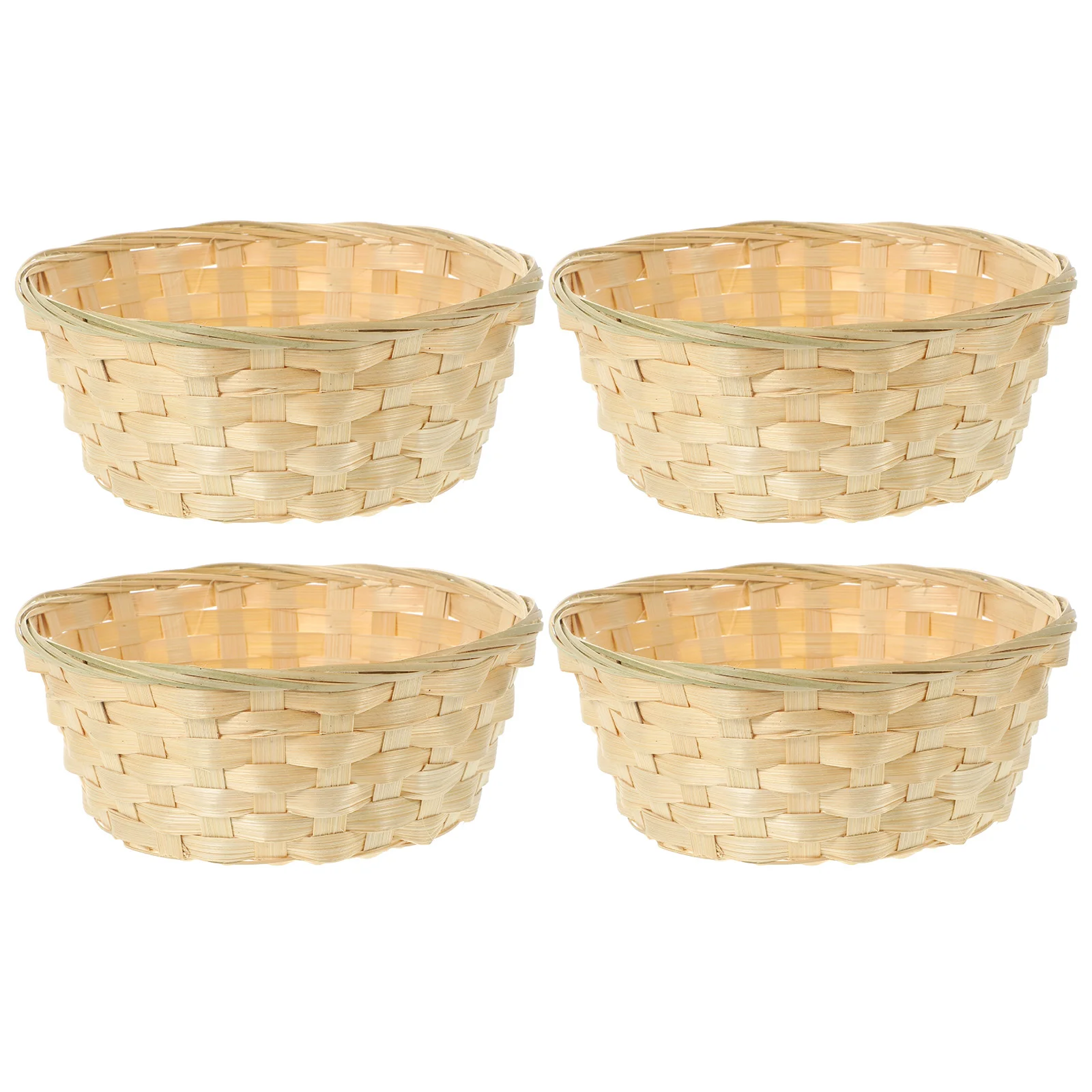 

4 Pcs Bread Container Bamboo Fruit Basket Storage Food Serving Household Home Woven