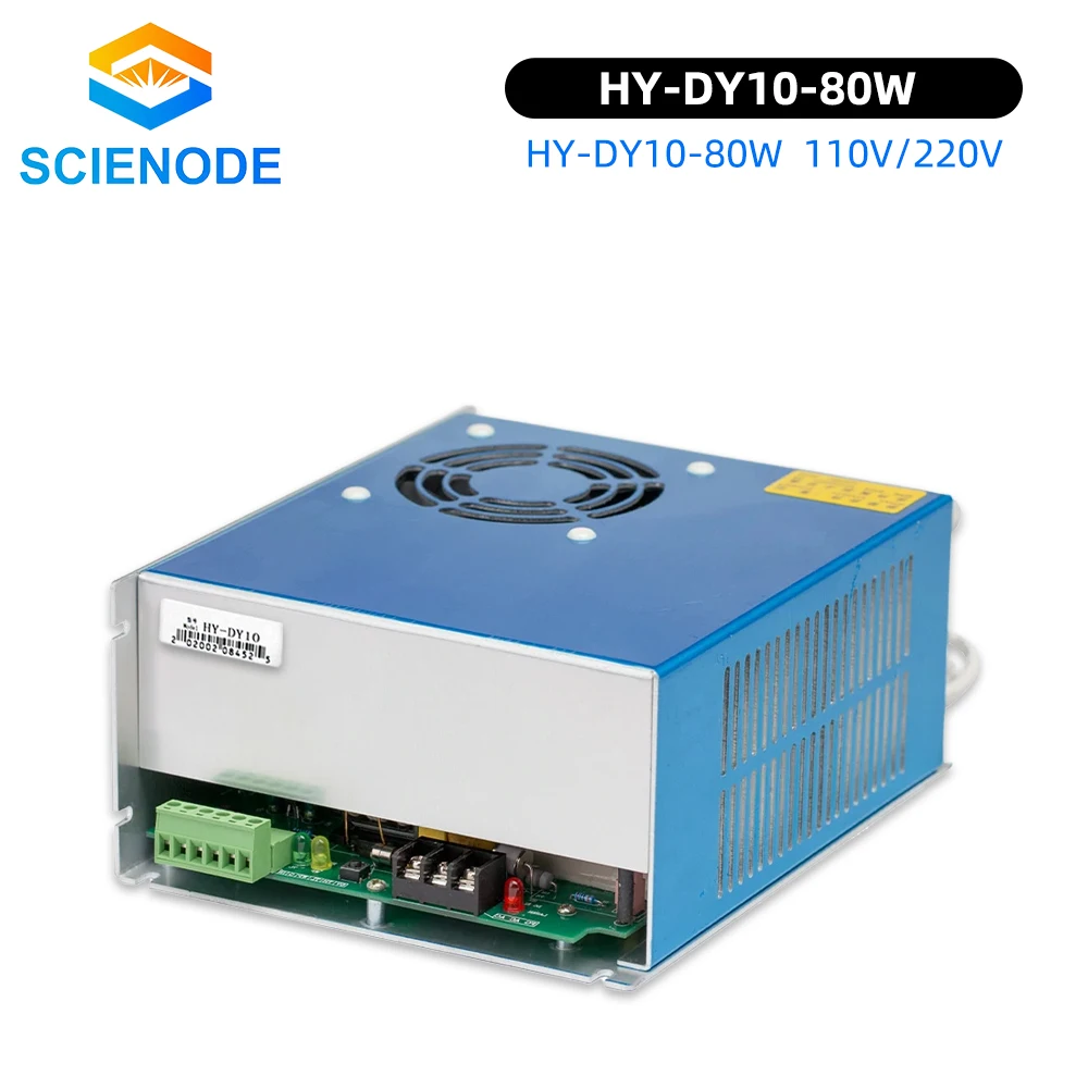 Scienode DY10 80W CO2 Laser Power Supply HY-DY10 110V 220V For RECI W1/Z1/S1 CO2 Laser Tube Engraving Cutting Machine DY Series