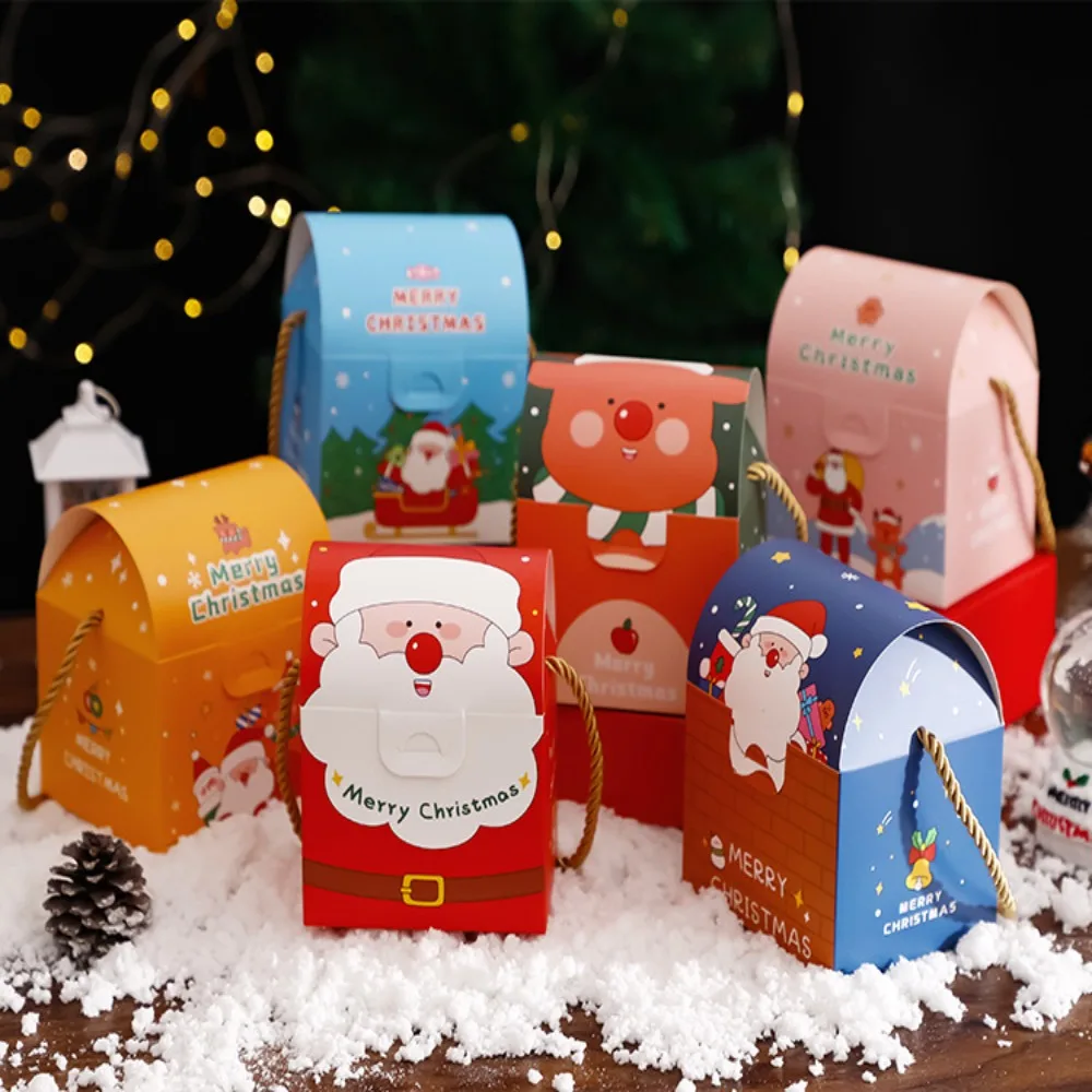 

Cartoon Great Holiday Xmas New Year Party Home Decoration Gift Packaging Candy Box Merry Christmas Santa Claus Favors