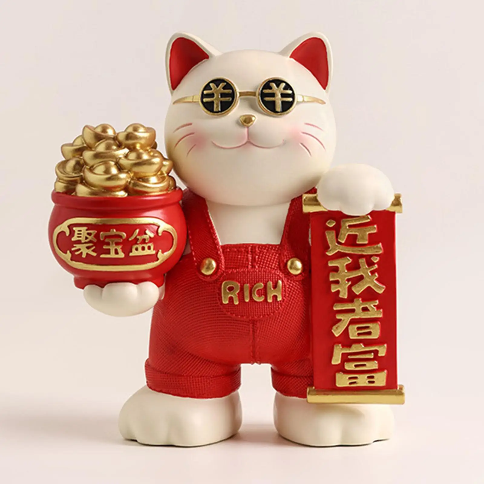 Фигурка кота удачи статуя Lucky Cat домашний декор стол современная смоляная