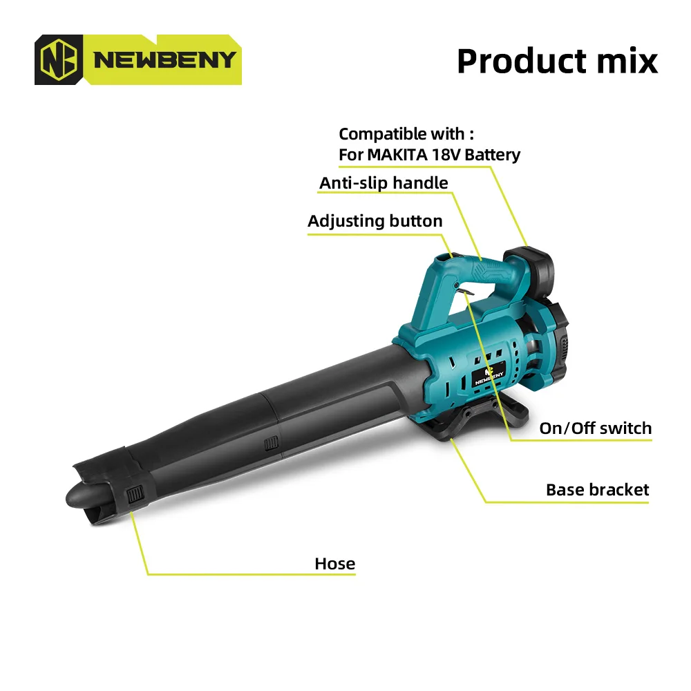NEWBENY эффективный электрический воздуходувка беспроводной регулируемый