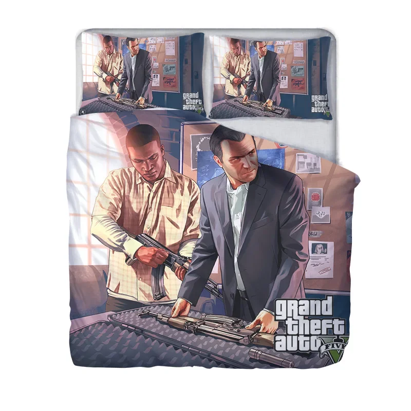 Горячий комплект постельного белья Grand Theft Auto 3d игровые пододеяльники с принтом