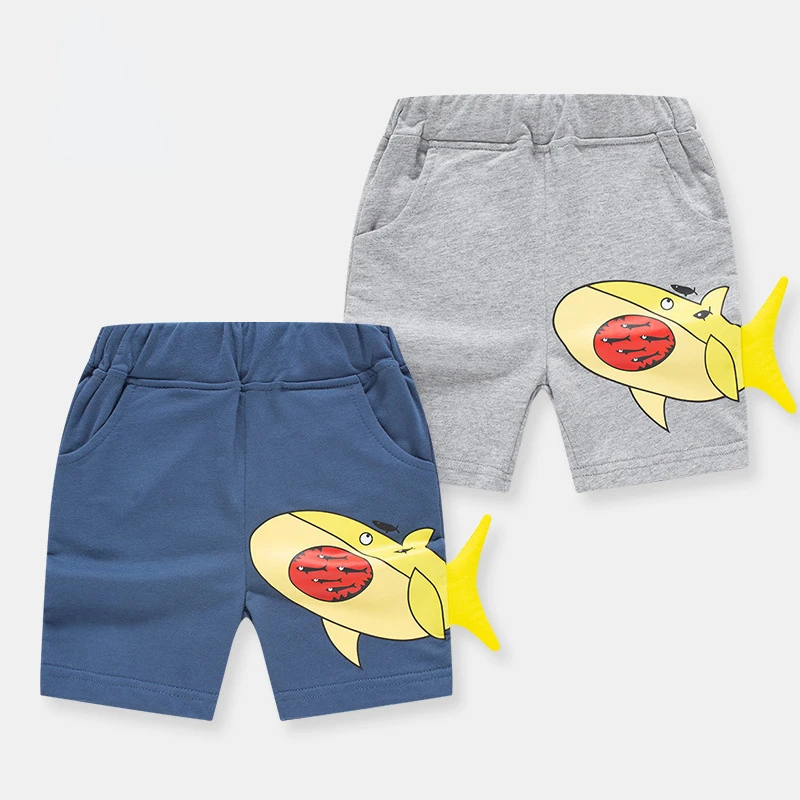 

Children's Clothing Korean Summer New Children's Shorts Cartoon Shark Five Pants Boys Summer Wear
