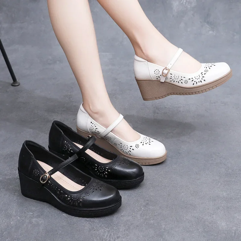 Туфли из натуральной кожи на высоком каблуке Размеры 35-43