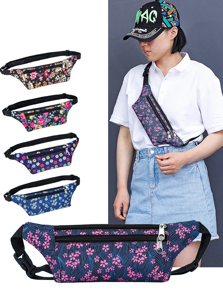 

Outdoor Fanny Pack Sports Leisure Trend Women Waist Bag Waterproof Mobile Phone Large Capacity Oxford Cloth Bags