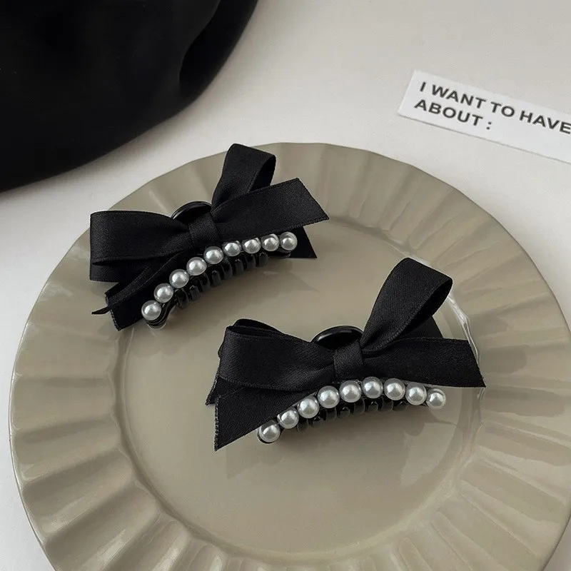 2 шт. заколки-крабы для волос с жемчугом