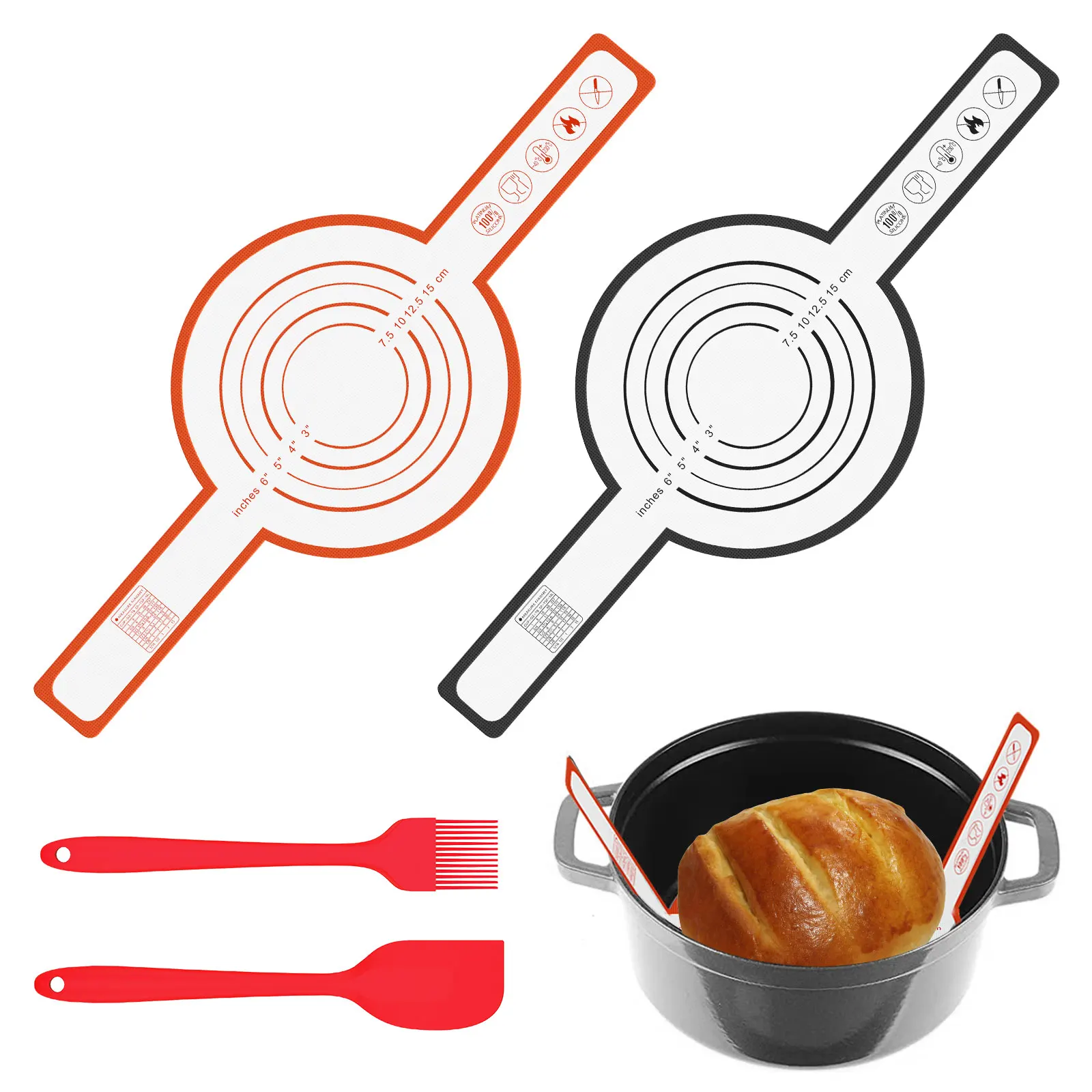 

4 шт., антипригарный коврик для выпечки, 8,3 дюйма