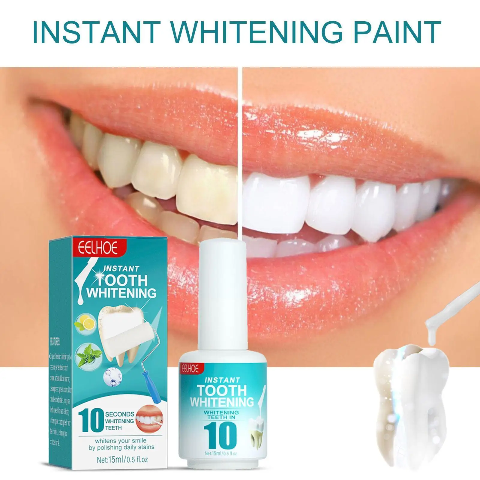 

15ml Teeth Whitening Paint Natural Mouth Cleaning Plaque Tooth Removes Whitening Dental Bleaching Care Stains Teeth Ca H0b0