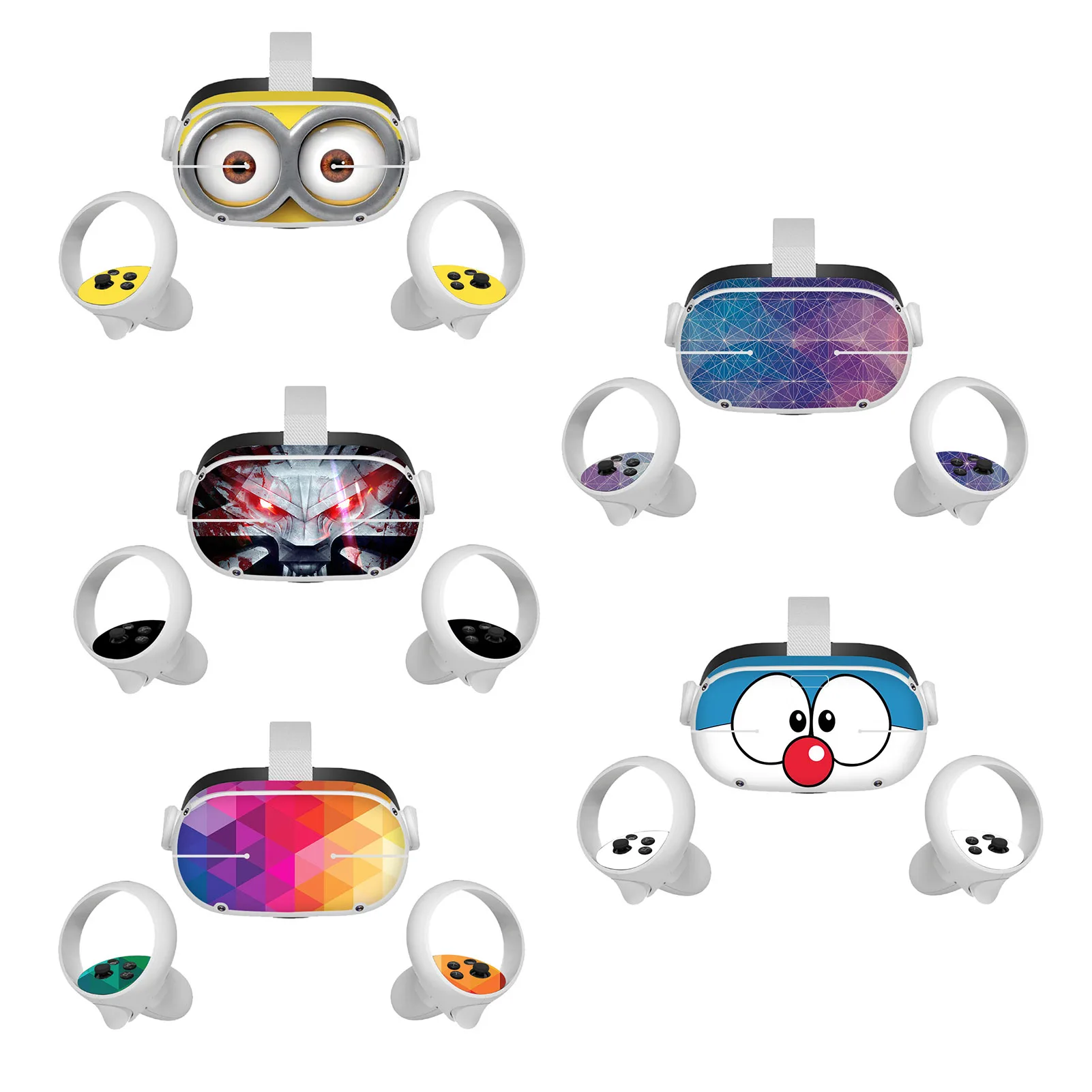 

New Decorative Skin Sticker For OculusQuest 2 Headset VR Gaming Headset And Controller Grip Virtual Reality Game Stickers