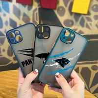 marvel hero black panther for apple iphone 13 12 11 mini xs xr x pro max 8 7 6 plus frosted translucent soft cover phone case