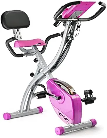 

Exercise Bike Portable Upright Adjustable Backrest Cycling Recumbent Stationary Bike Slim Indoor Workout Fitness Cardio Foldable