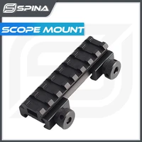 flat top high 12 riser base 8 slot rail 20 mm scope mount adapter with picatinny weaver rail airsoft rifle scope mount hunting