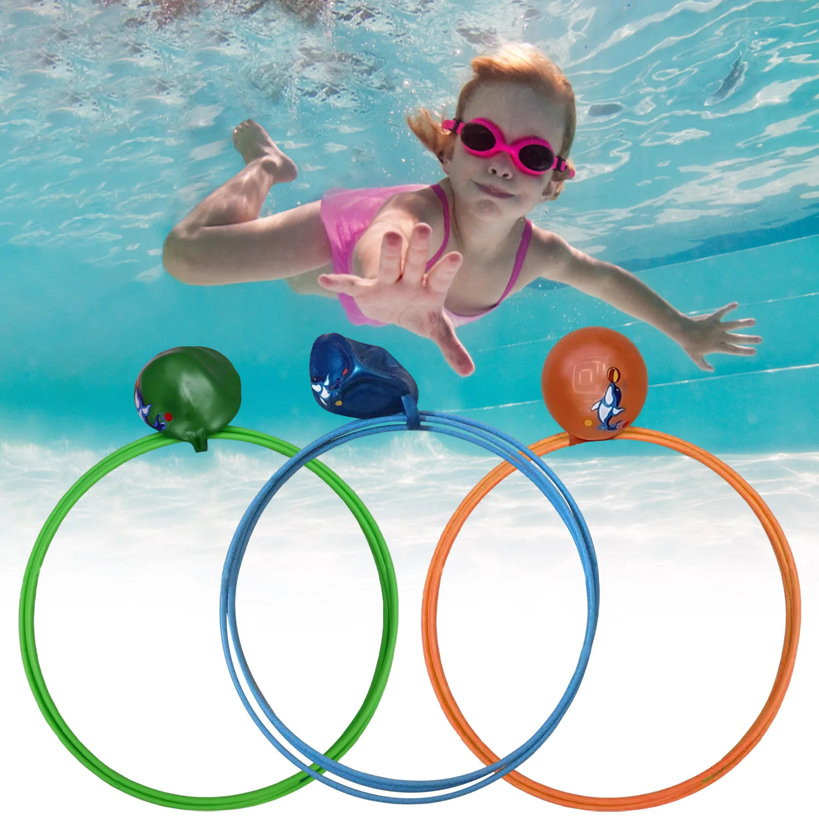 

Детский бассейн, игрушки для подводного плавания, плавательные кольца, погружной бассейн, игрушка для водного плавания, спортивные подарки ...