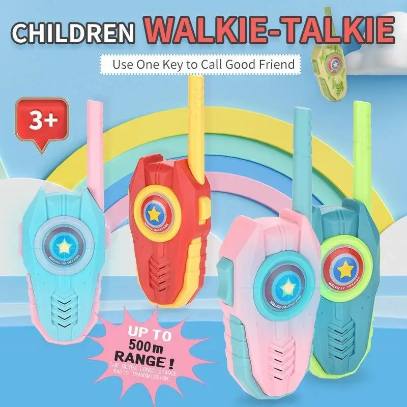 

Children's walkie talkie toys handheld wireless one button talk with light parent-child interaction indoor and outdoor toy gifts