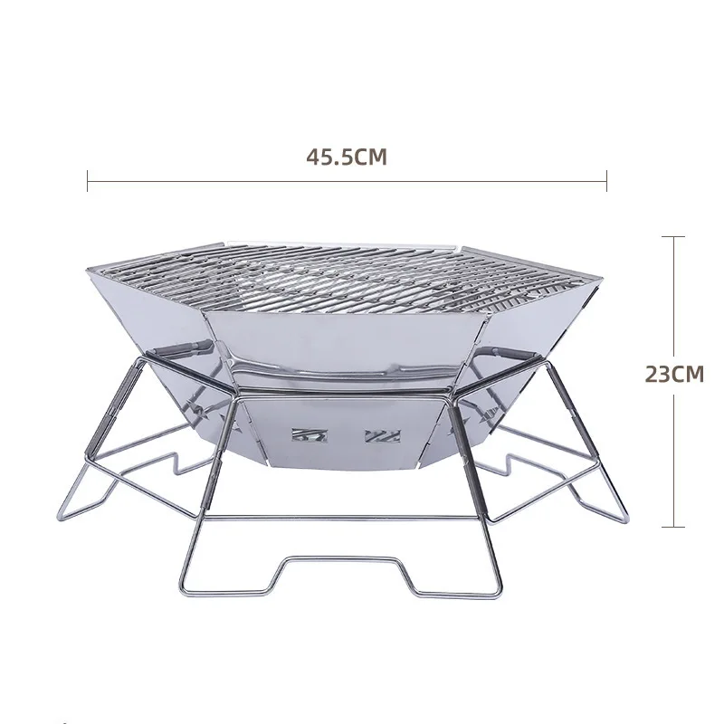 

Горелка для барбекю из нержавеющей стали с шестигранной головкой, Складная портативная вешалка для барбекю, инструменты для пикника и барб...