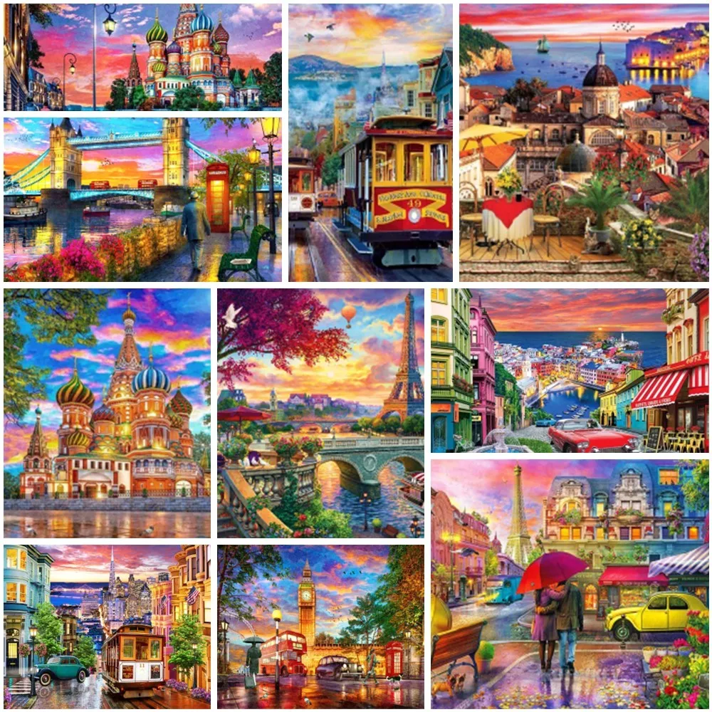 

Landscape Famous Building Custom Crafts Supplies For Adults Room Decoration Personalized Gift Ideas HOT