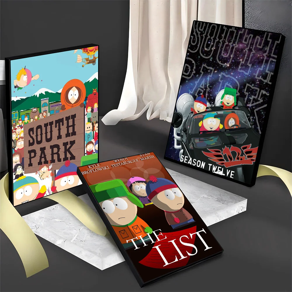 S-South Cartoon P-Park Movie Sticky Posters Whitepaper Sticker DIY Room Bar Cafe Wall Stickers