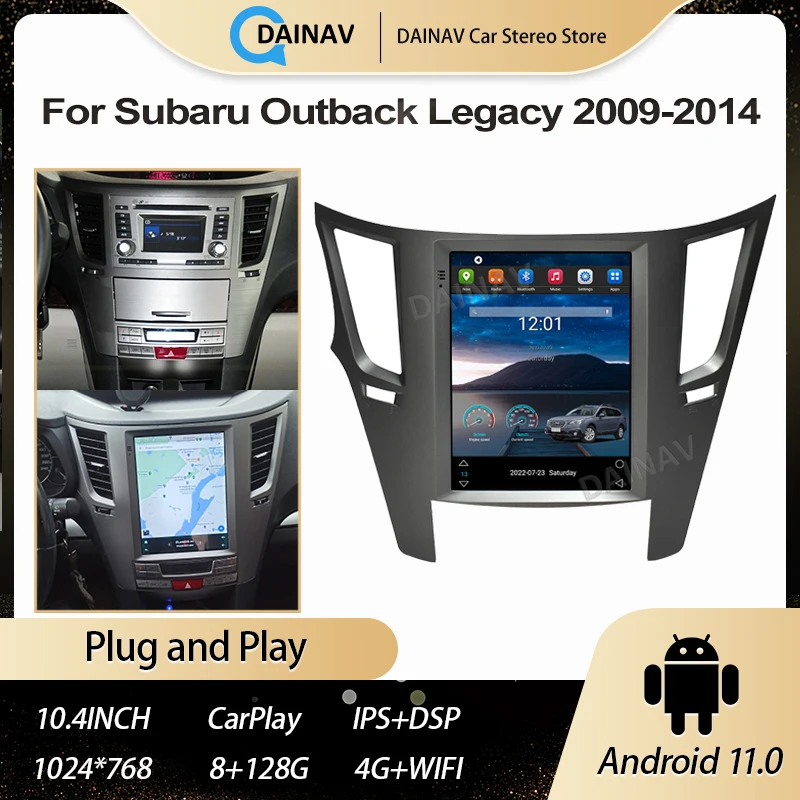 

Автомобильный радиоприемник на Android, 128 ГБ, для Subaru Outback Impreza Legacy 2009-2014, мультимедийный проигрыватель, стерео, экран Тесла, GPS-навигация