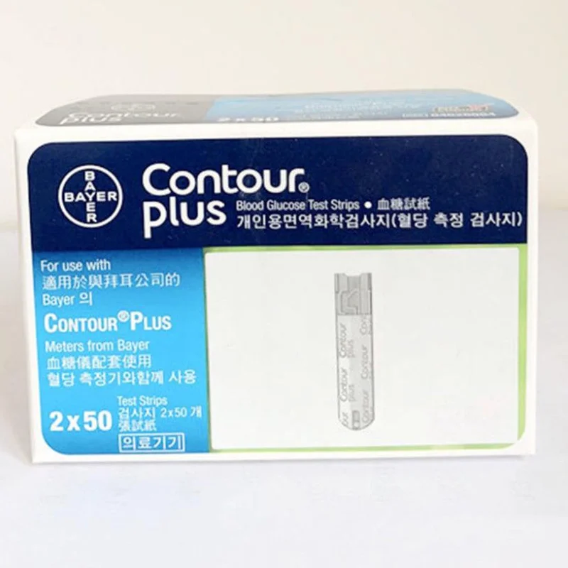 Bayer Contour Plus измеритель уровня глюкозы в крови тест-полоски глюкометр 50/100 шт.