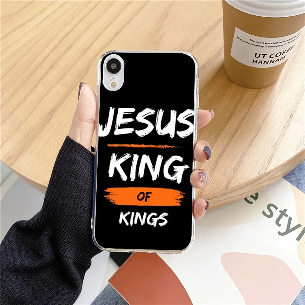 Чехол для телефона F-Faith с изображением Иисуса и слов Iphone 15 11 13 14 Pro Max 7 8 Plus X Xr Xs Se2020 12