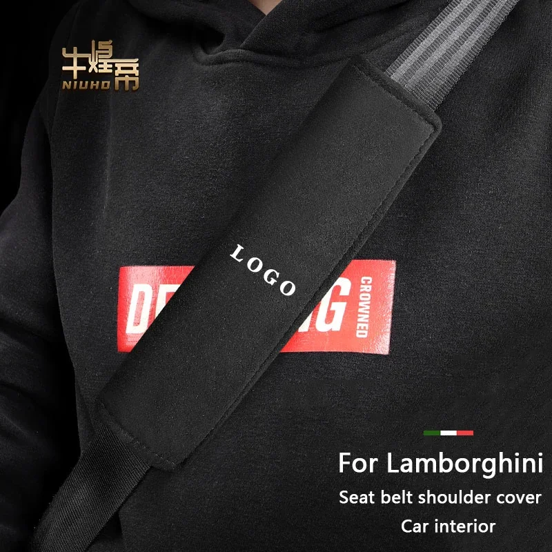 

Suede Car Seat Belt Shoulder Cove For Lamborghini Urus Huracan Gallardo Murcielago Aventador Seat Belt Protective Cover Interior