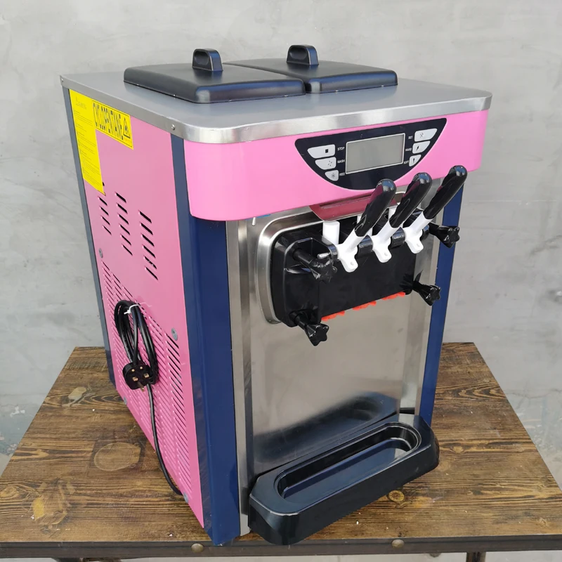 

Commercial Soft Ice Cream Machine 2000W Countertop Yogurt Maker LED Intelligent Panel for Restaurant and Dessert Stands