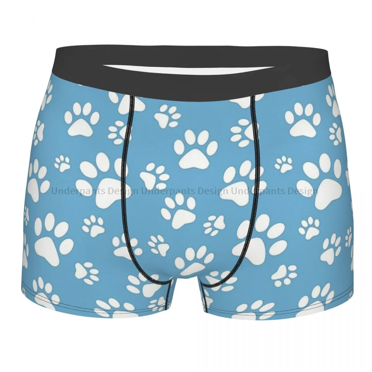 

Animal Cute Forest Ocean Paw Love Light Blue Underpants Homme Panties Man Underwear Print Shorts Boxer Briefs