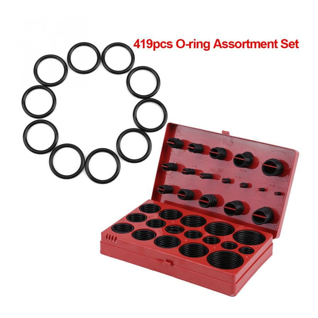 

419PCS Rubber O Ring Washer Assortment Sealing Gasket Electronic Fixing