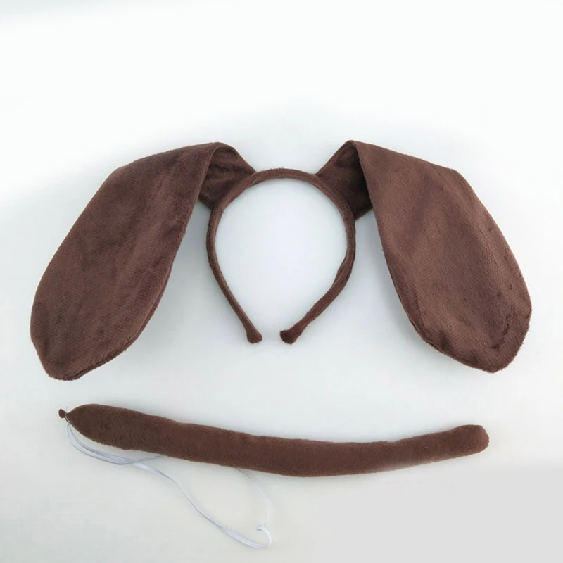 

Dog Ear Headband Bowtie Tail for Halloween Cosplay Costume Party Decorations