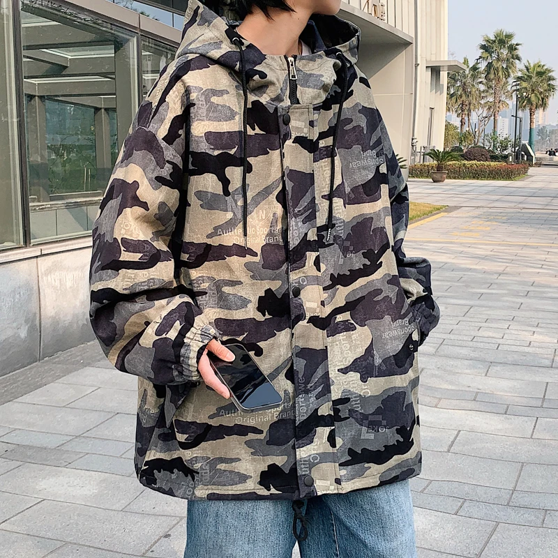 

BKQU Tie-dye camouflage jacket senior feeling Fried street new handsome new during the spring and autumn 2022 tooling jacket