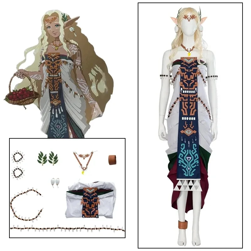 

Game The Legend of Princess Zelda Tears of the Kingdom Cosplay Costume Wigs Anime Character Uniform Halloween Costume New