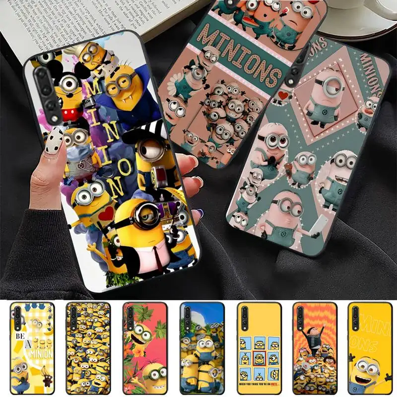 

LVTLV Cartoon Little Yellow Man Phone Case For Huawei P 8 9 10 20 30 40 50 Pro Lite Psmart Honor 10 lite 70 Mate 20lite