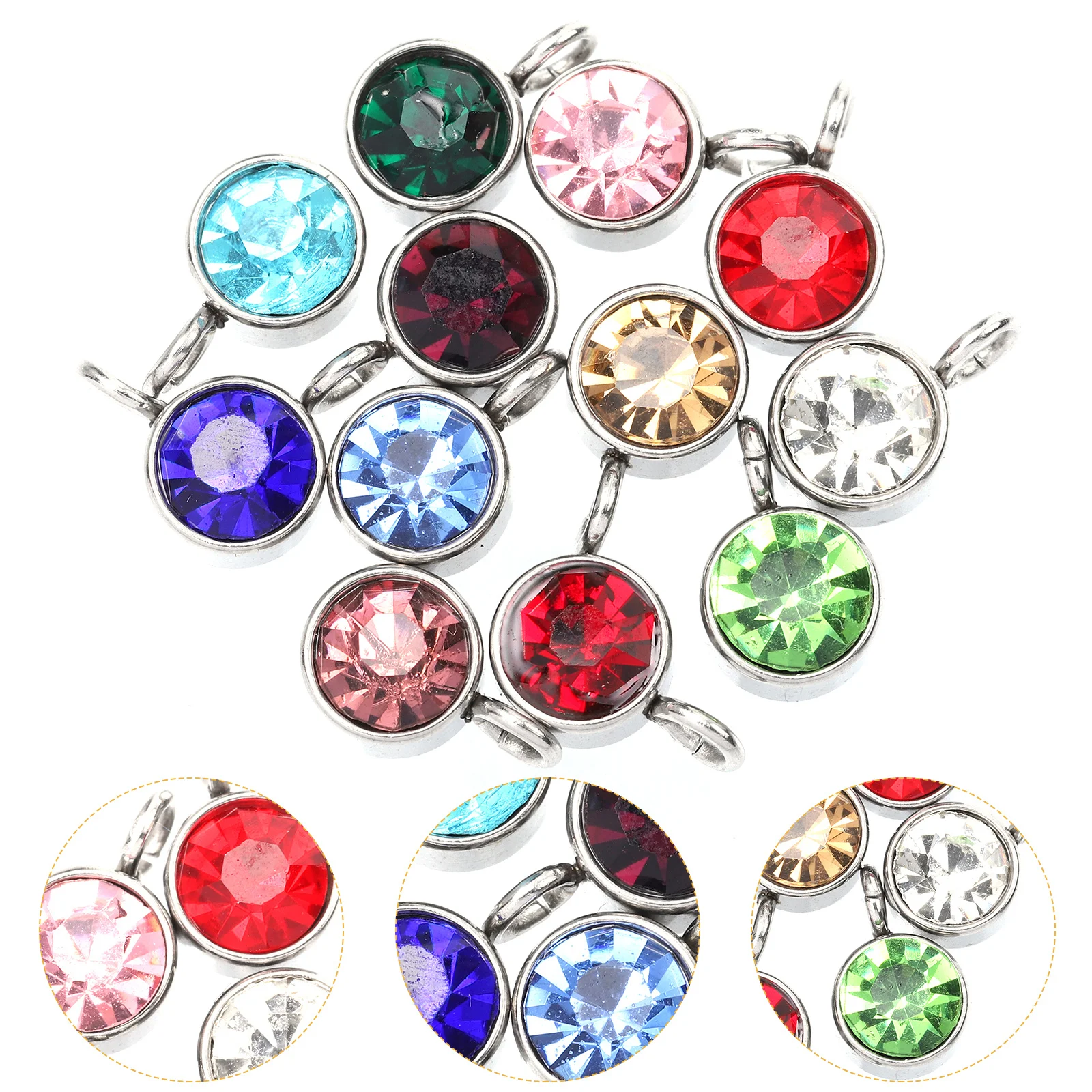

36pcs Colorful Birthstones Charms DIY Handmade Jewelries Making Accessories