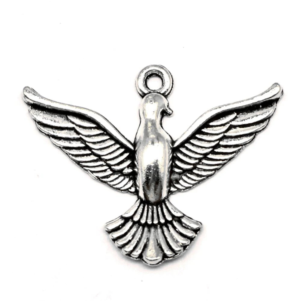 

45pcs Wholesale Jewelry Lots Eagle Charms Pendant Supplies For Jewelry Materials 30x37mm