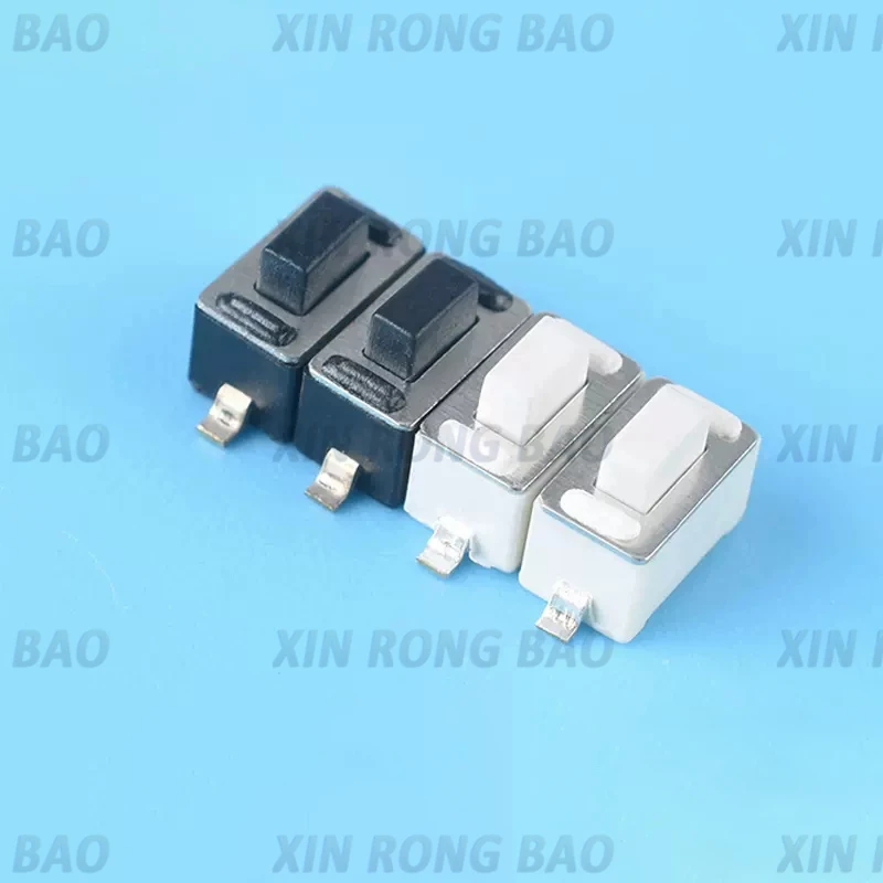 

100 шт. 3*6*5 мм 2-контактный сенсорный переключатель SMD, кнопка белого цвета, фотография 3x6x5 в 3*6*5