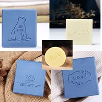 love the soap love earth letter pattern soap stamp acrylic natural handmade making seal soap