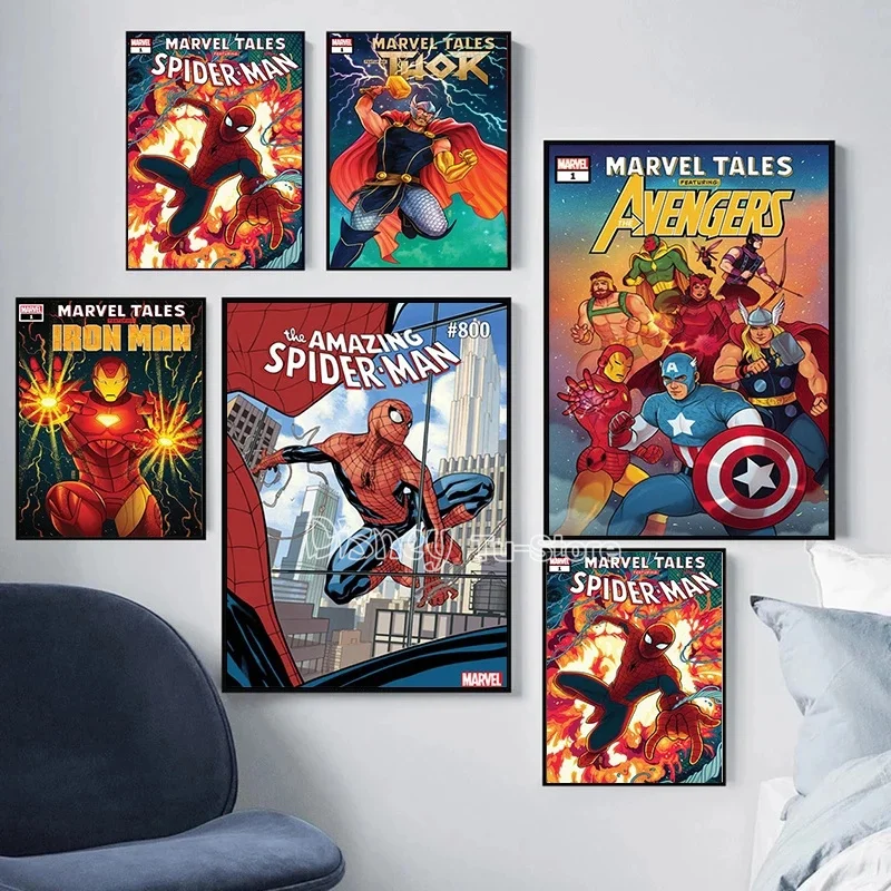 

5d Diy Diamond Painting Iron Man Marvel Movie Poster Square/Round Diamond Embroidery Spiderman Captain America Disney Art Mosaic